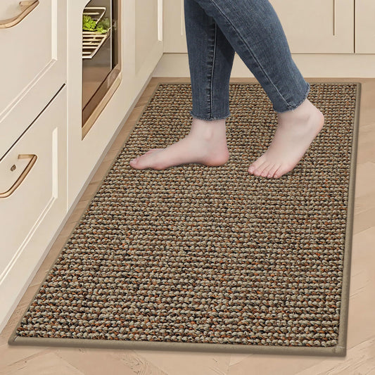 BEQHAUSE tapis face avant taupe élégant protège sol