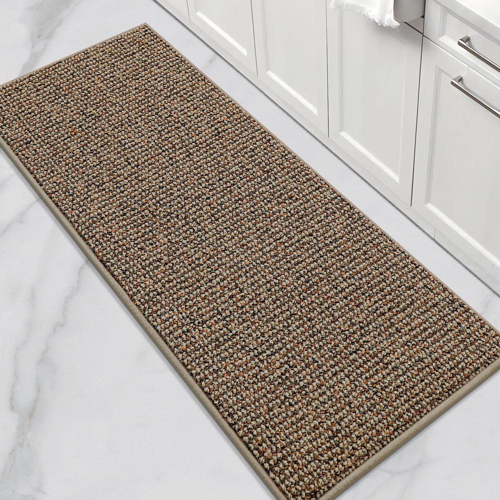 BEQHAUSE vue avant du tapis taupe protégeant le sol