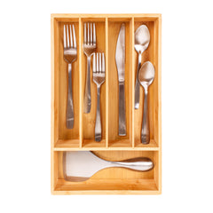 Berghoff CooknCo vue avant montrant les cinq compartiments et finition naturelle