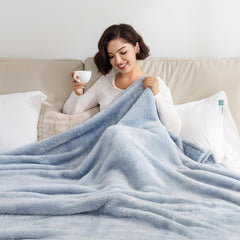 Berkshire Blanket gros plan poils longs montrant confort pelucheux instantané