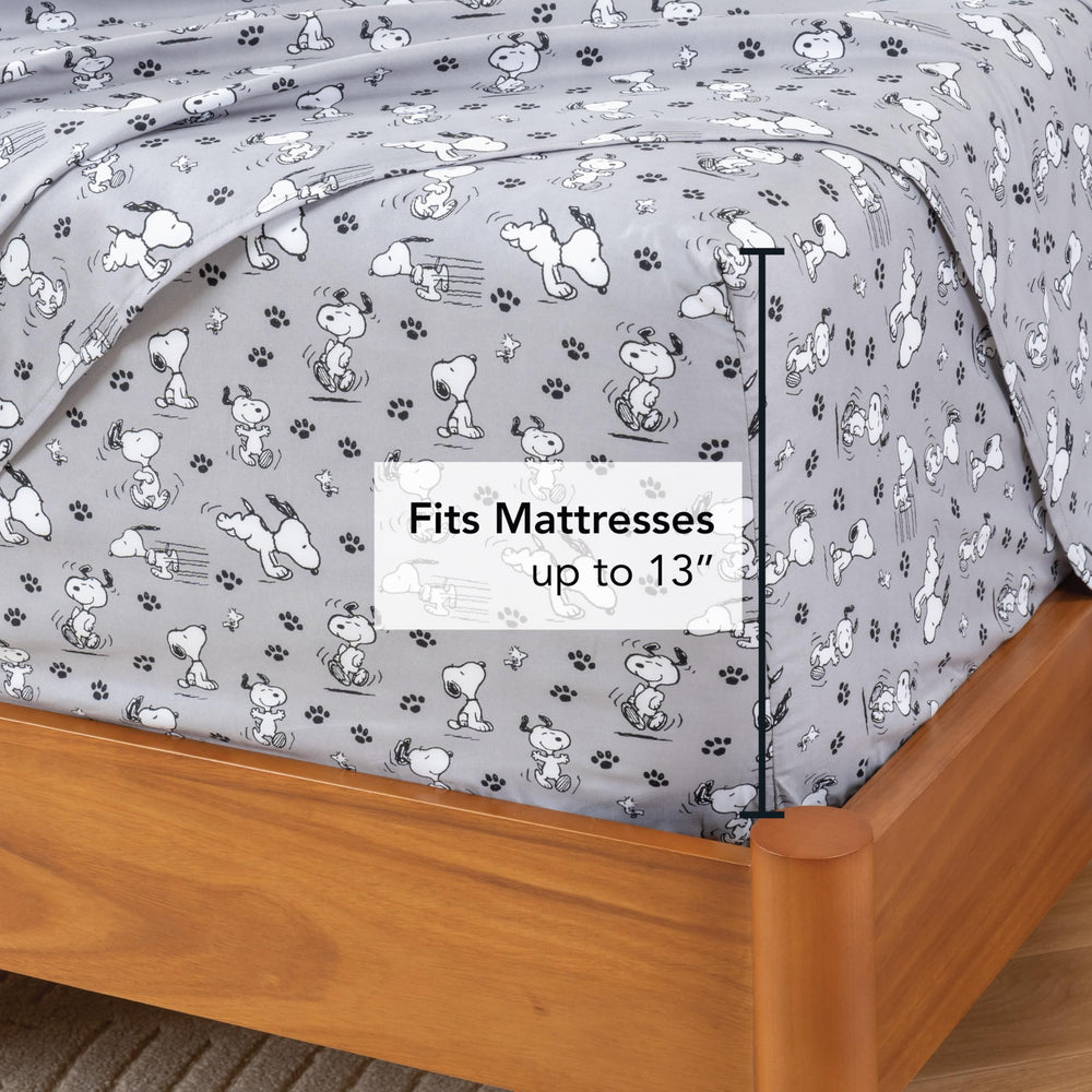 Berkshire Peanuts détail du drap-housse élastique pour maintien sûr sur matelas