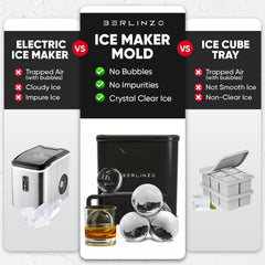 BERLINZO sphère de glace devant un verre de whisky pour présentation soignée