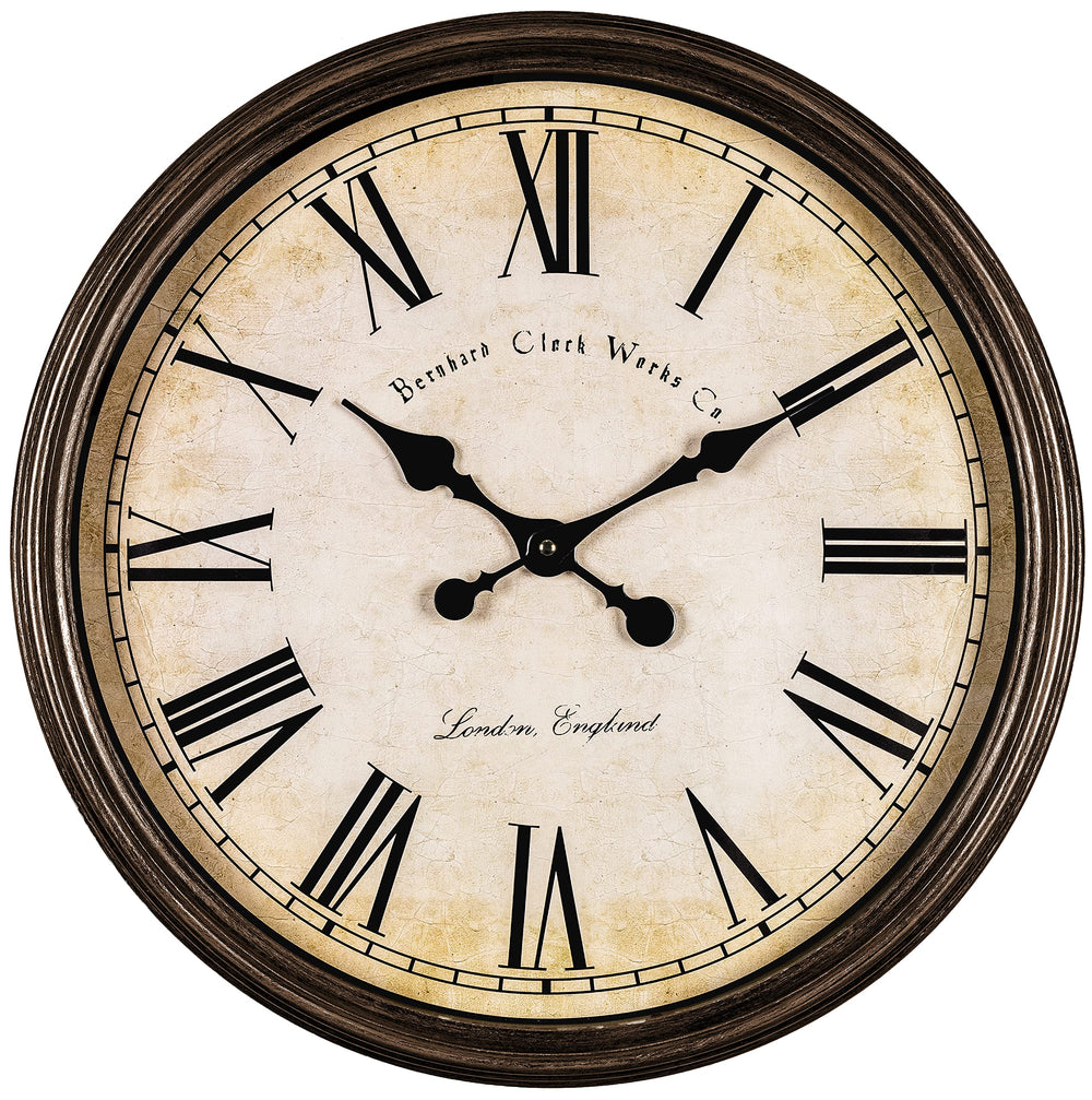 Bernhard Products horloge face avant élégante ajout décor rustique