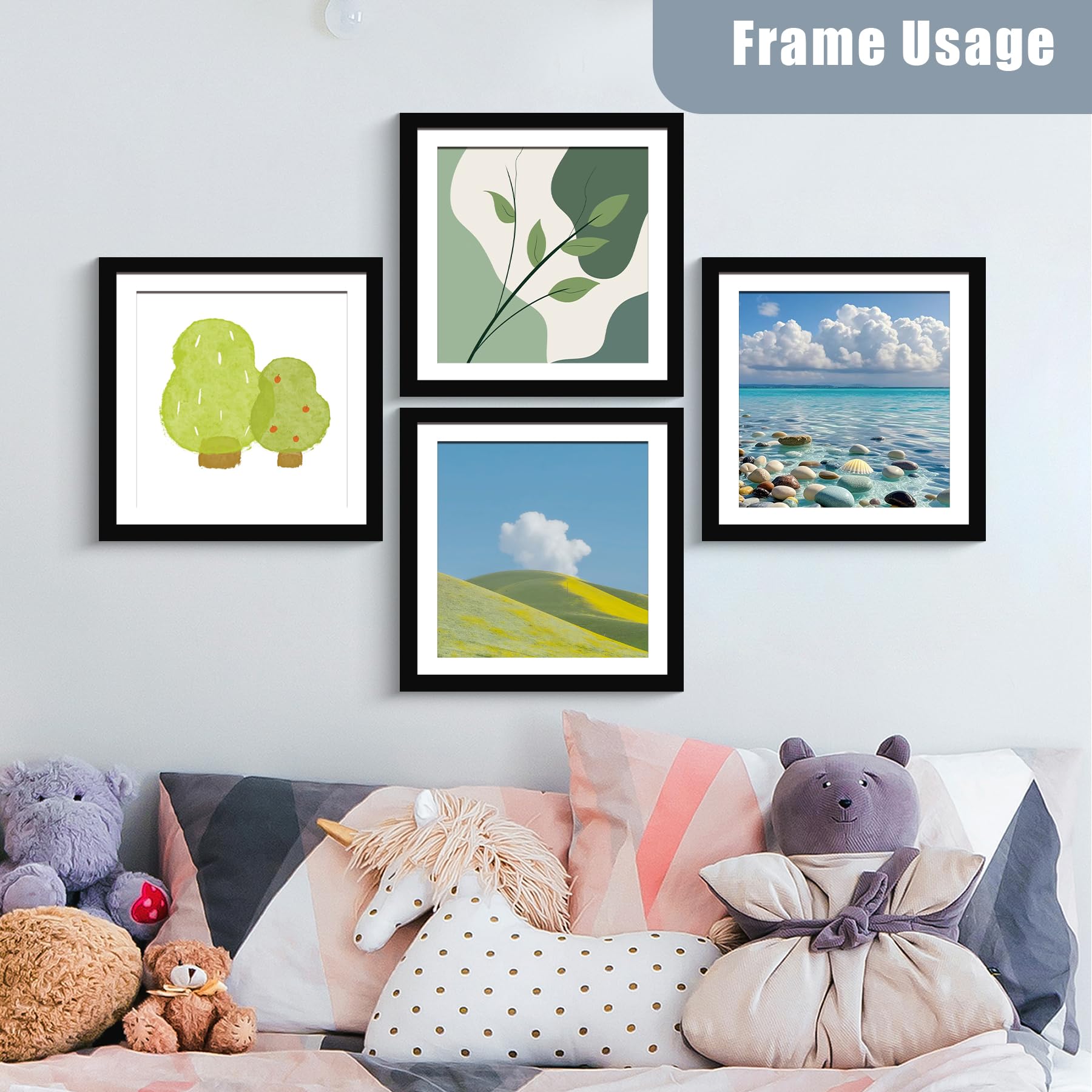 BESCRCL composition murale pack de 6, cohérence décorative facile