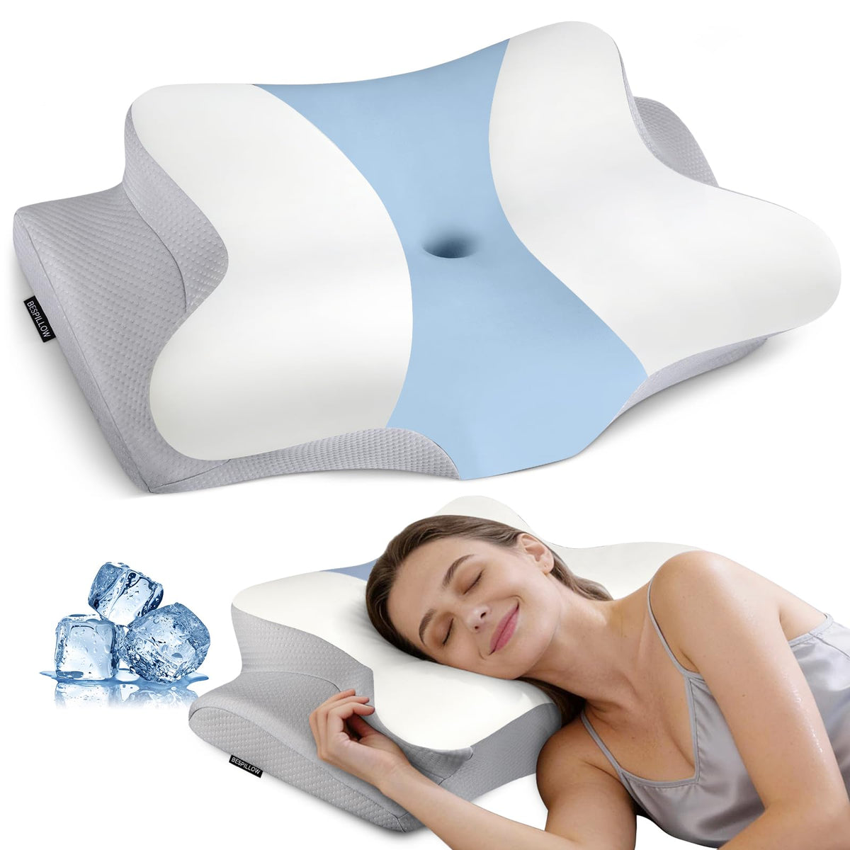 Bespillow face avant montrant forme ergonomique et confort