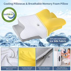 Bespillow gros plan mousse à mémoire montrant densité et maintien durable