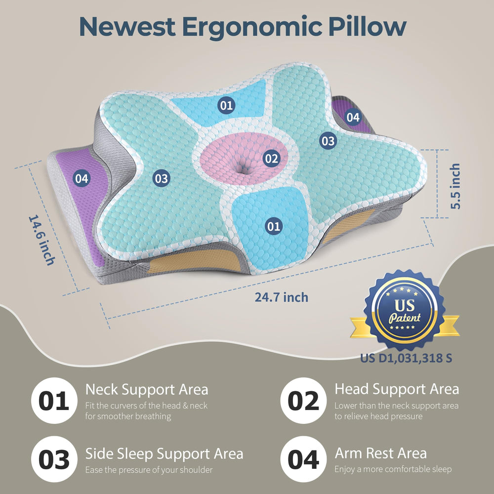 Bespillow oreiller en usage bras sous tête pour dormeur latéral soutien alignement