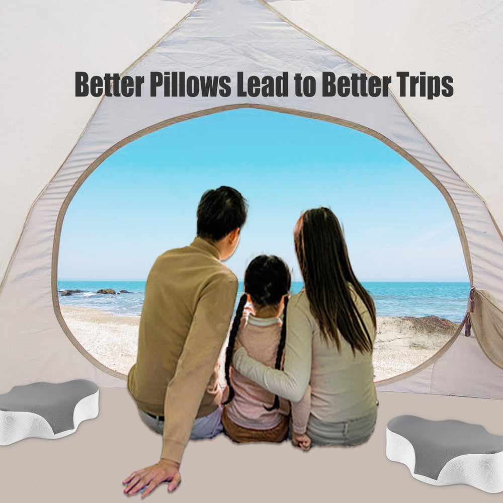 Bespilow oreiller sur un matelas de campement pour nuit reposante