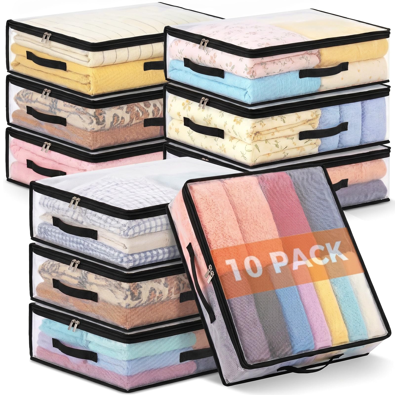 Besslly vue avant du sac transparent montrant organisation facile