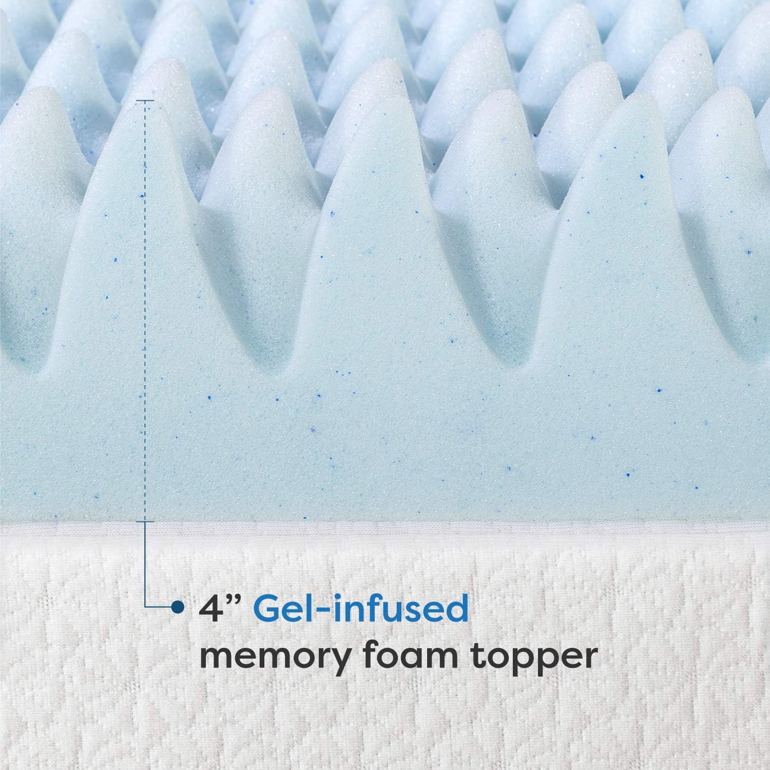 Best Price Mattress détail des billes de gel infusées pour sensation de fraîcheur