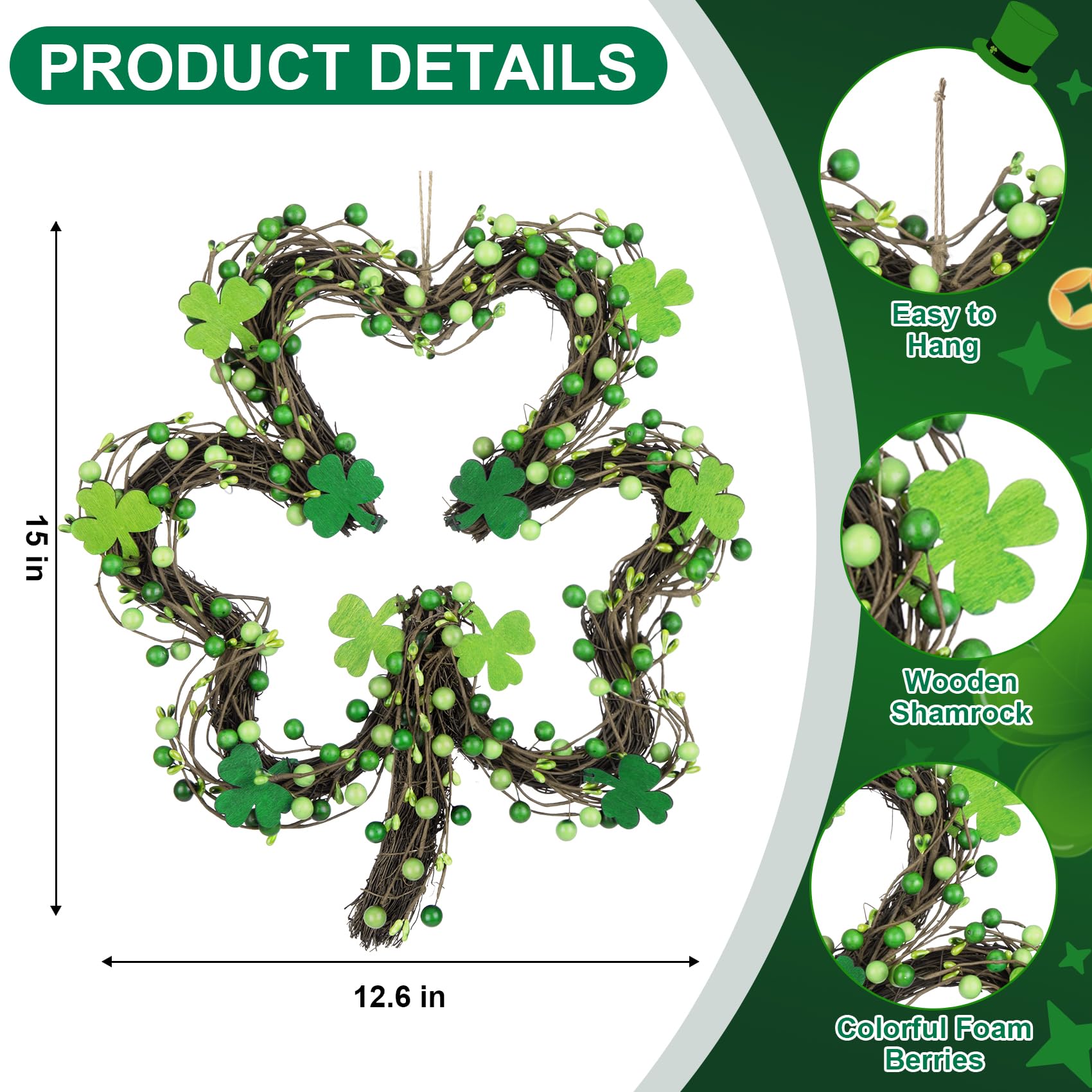 Besteek gros plan trèfles en bois texture naturelle et charme