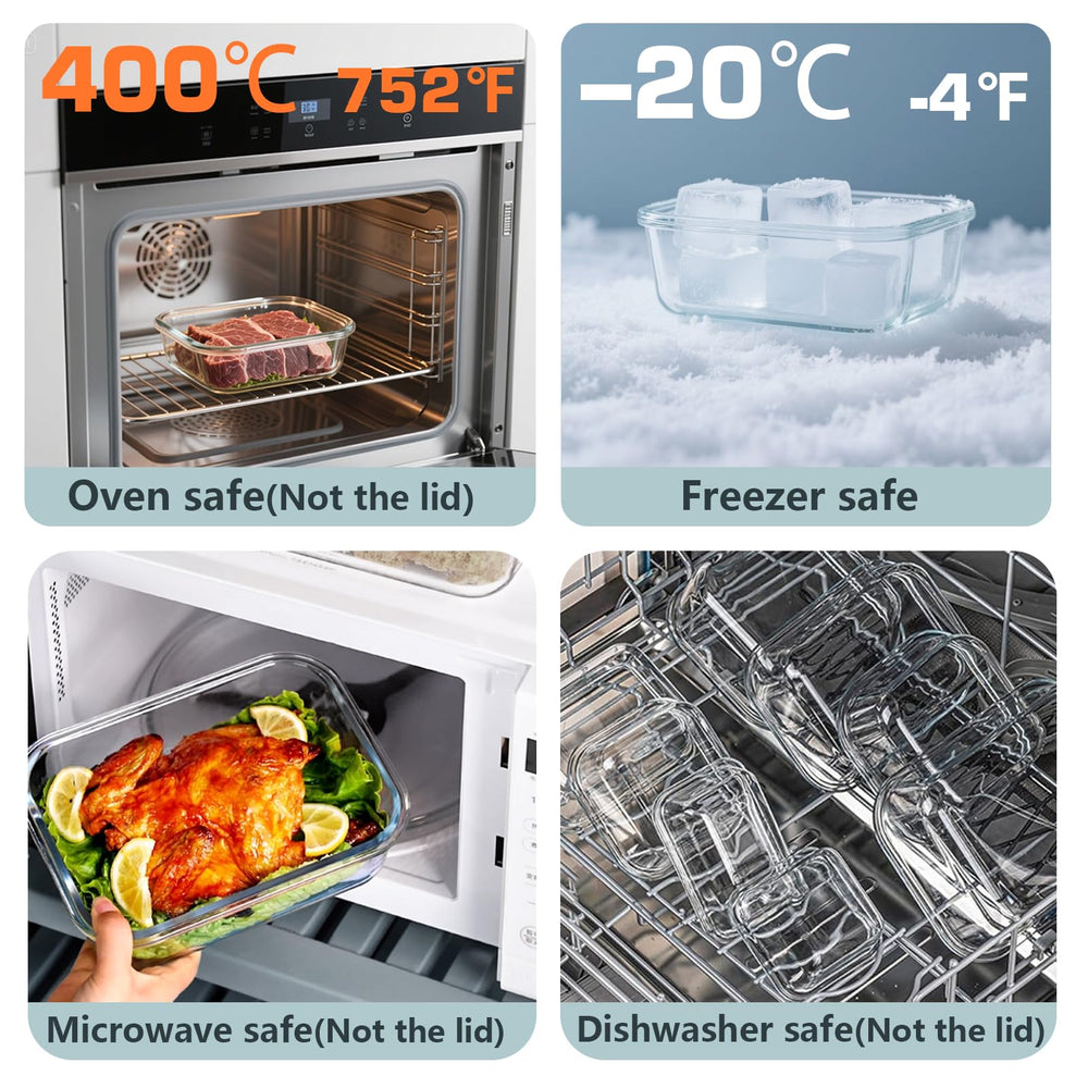 Bestfull contenant en verre prêt à réchauffer présentant compatibilité température