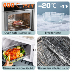 Bestfull contenant en verre prêt à réchauffer présentant compatibilité température