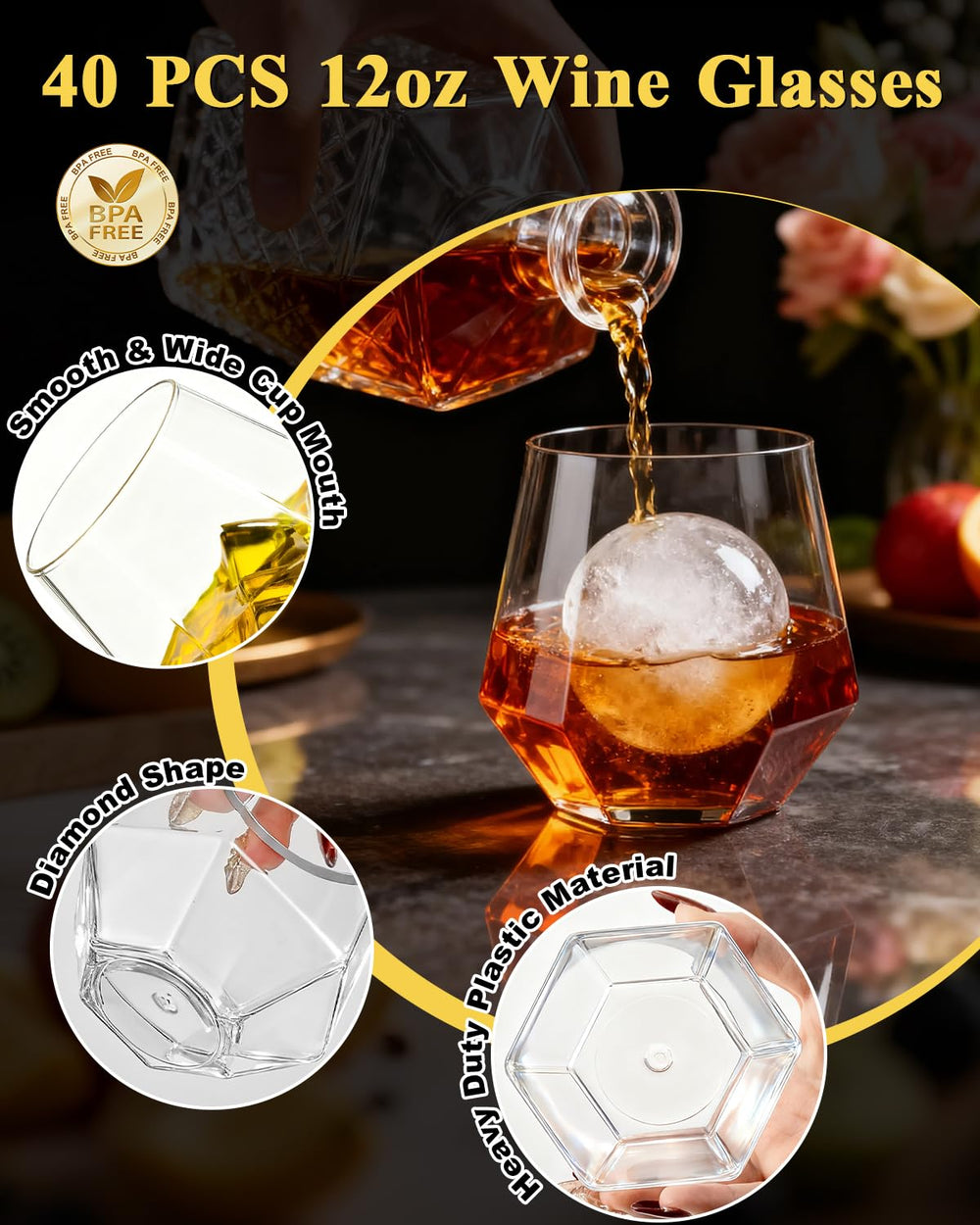 BESTSTAR verres en usage lors d'une fête assurant sécurité et style
