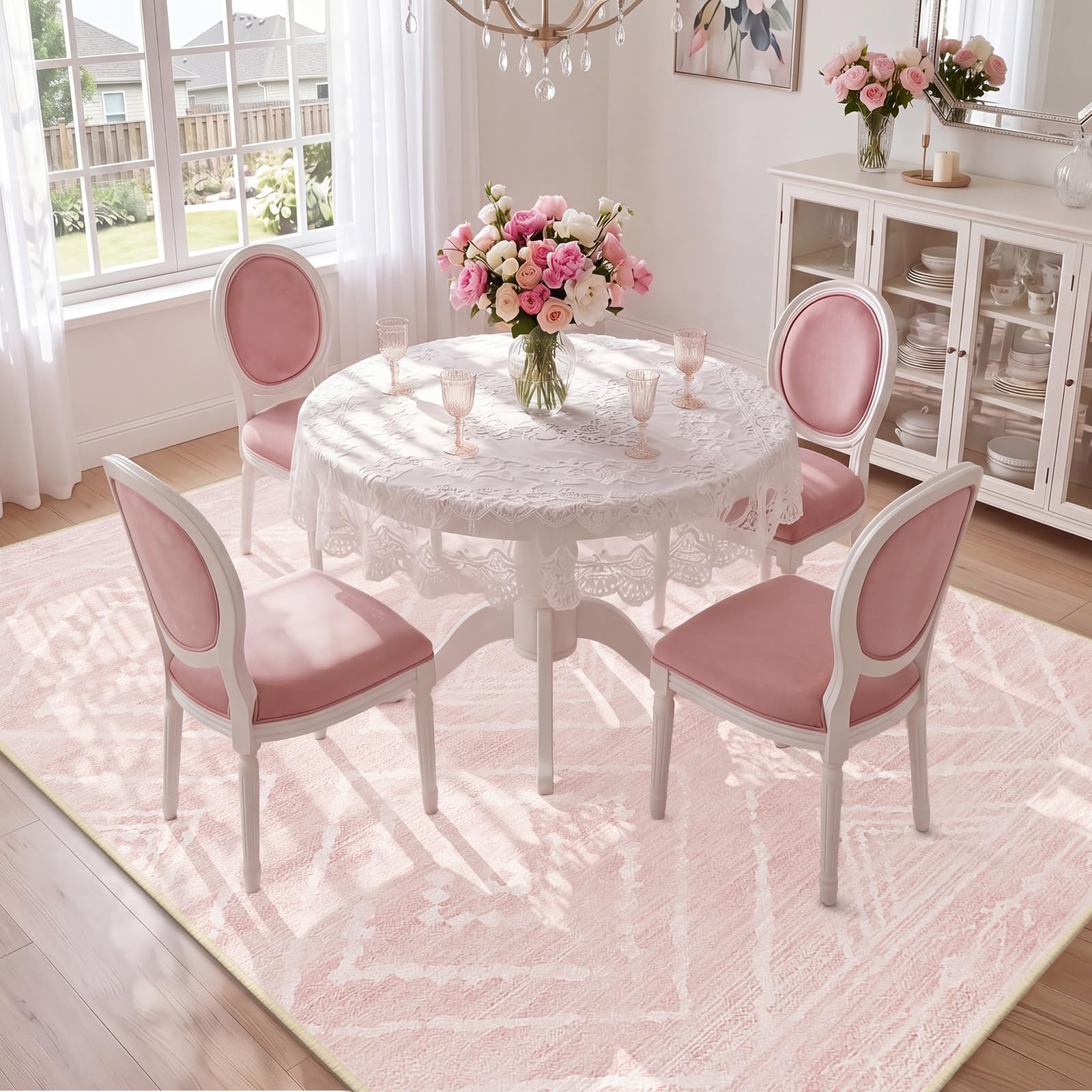 BESTSWEETIE comparaison d'échelle 5'x7' montrant proportions réelles