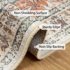 Tapis BESTSWEETIE glissé sous un canapé, gain de place visible