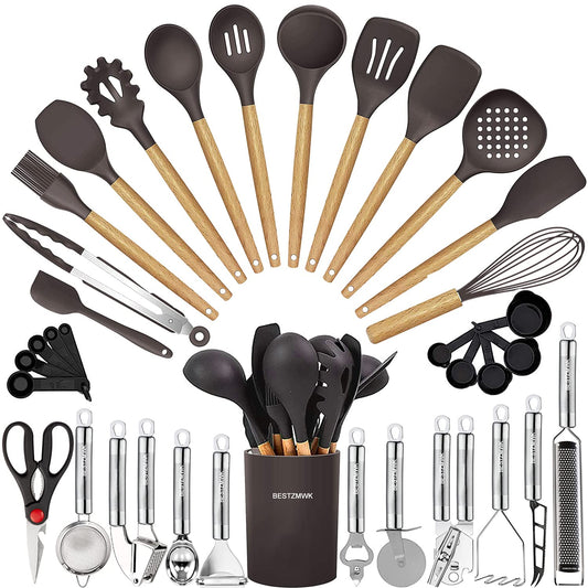 BESTZMWK vue de face du coffret 35 pièces pour une cuisine complète