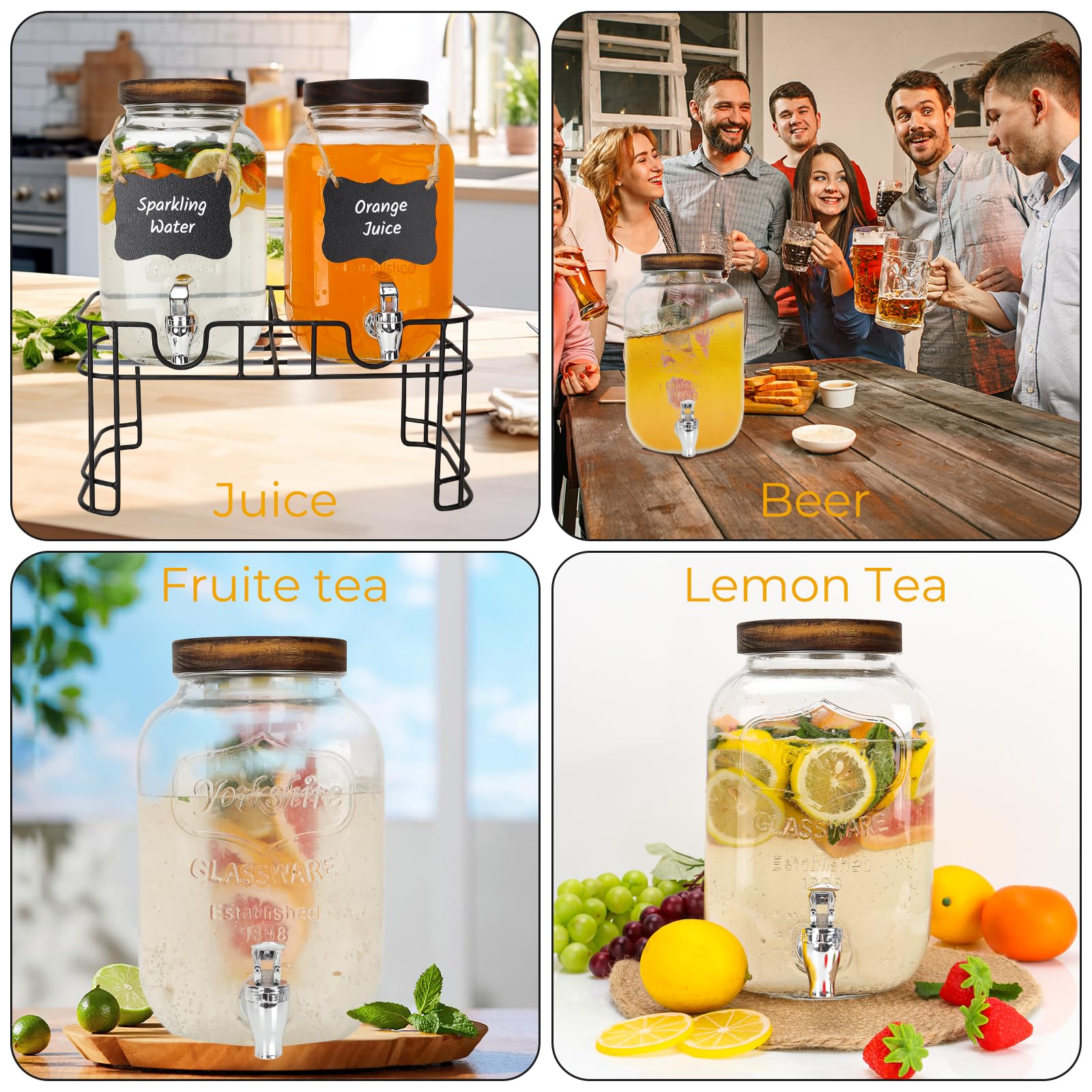 Betrome distributeurs en usage sur buffet facilitant le self-service élégant