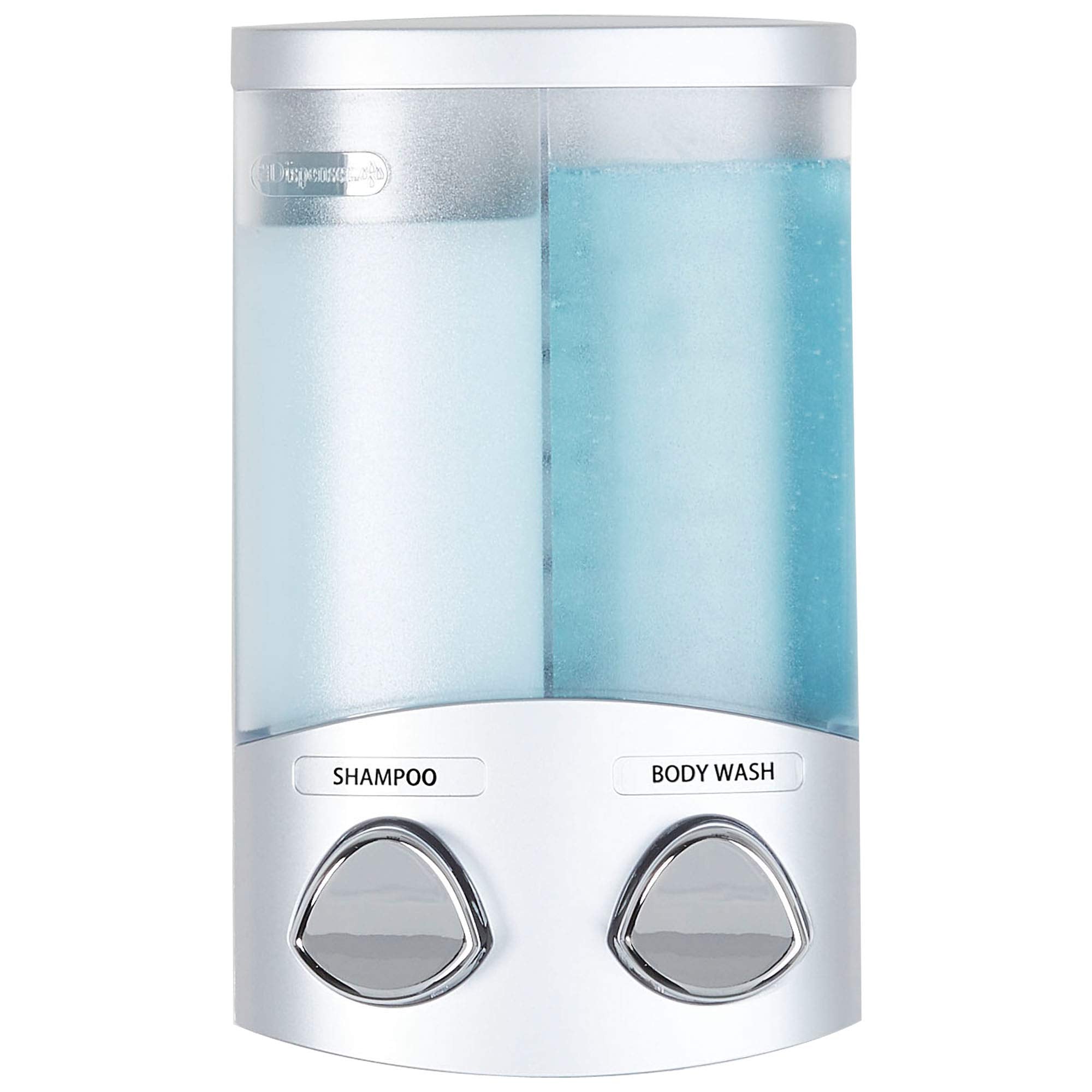 Better Living distributeur DUO face montrant finition satin argent et gain de place