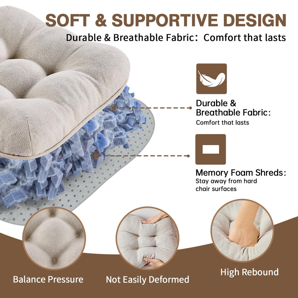 BETU coussin en usage sur chaise de salle à manger augmente le confort