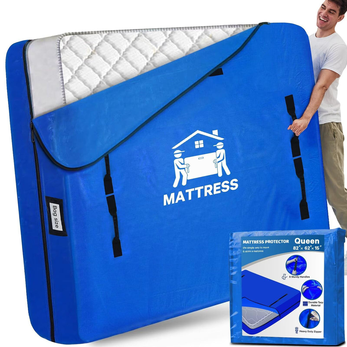 BETU housse matelas face avant montrant la protection complète