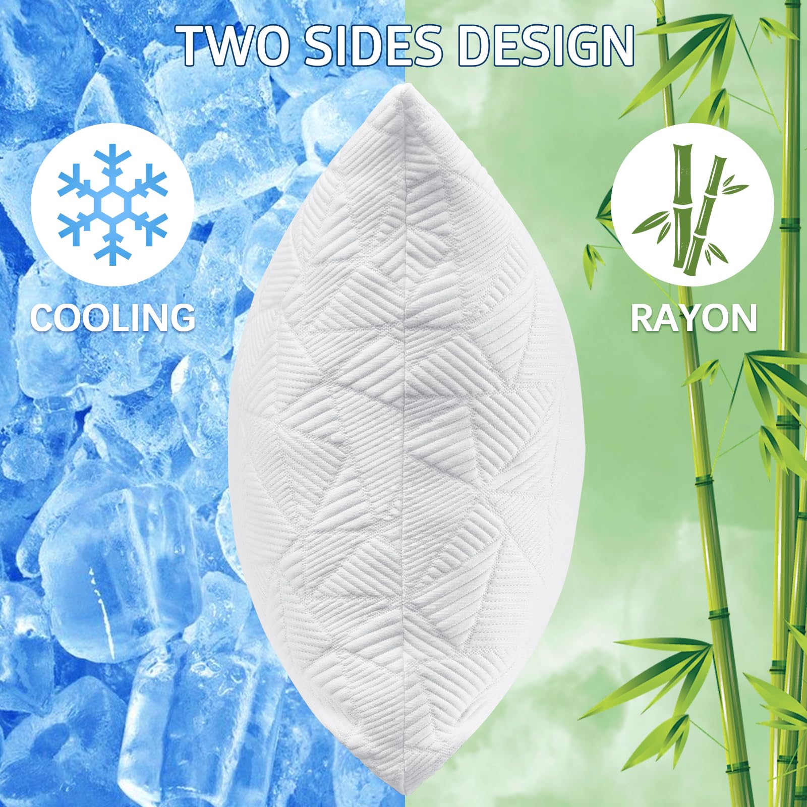BETU housse double-face avec tissu ice silky pour toucher frais et doux