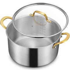 BEZIA marmite 6 QT face avant montrant finition inox et capacité pratique