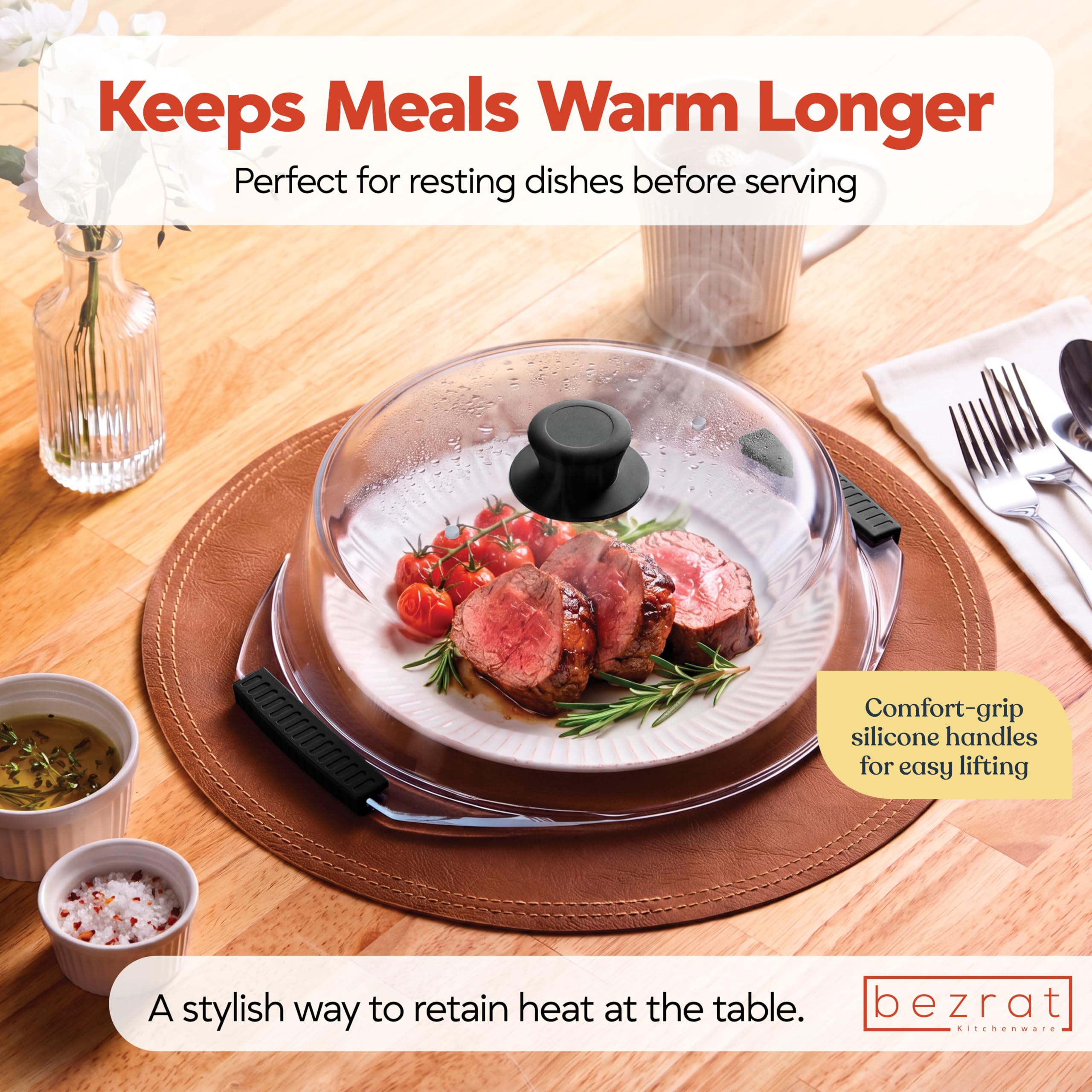 Bezrat bords en silicone, amortissent chocs et maintiennent le couvercle stable