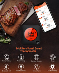 BFOUR thermomètre en utilisation sur barbecue pour surveillance distante