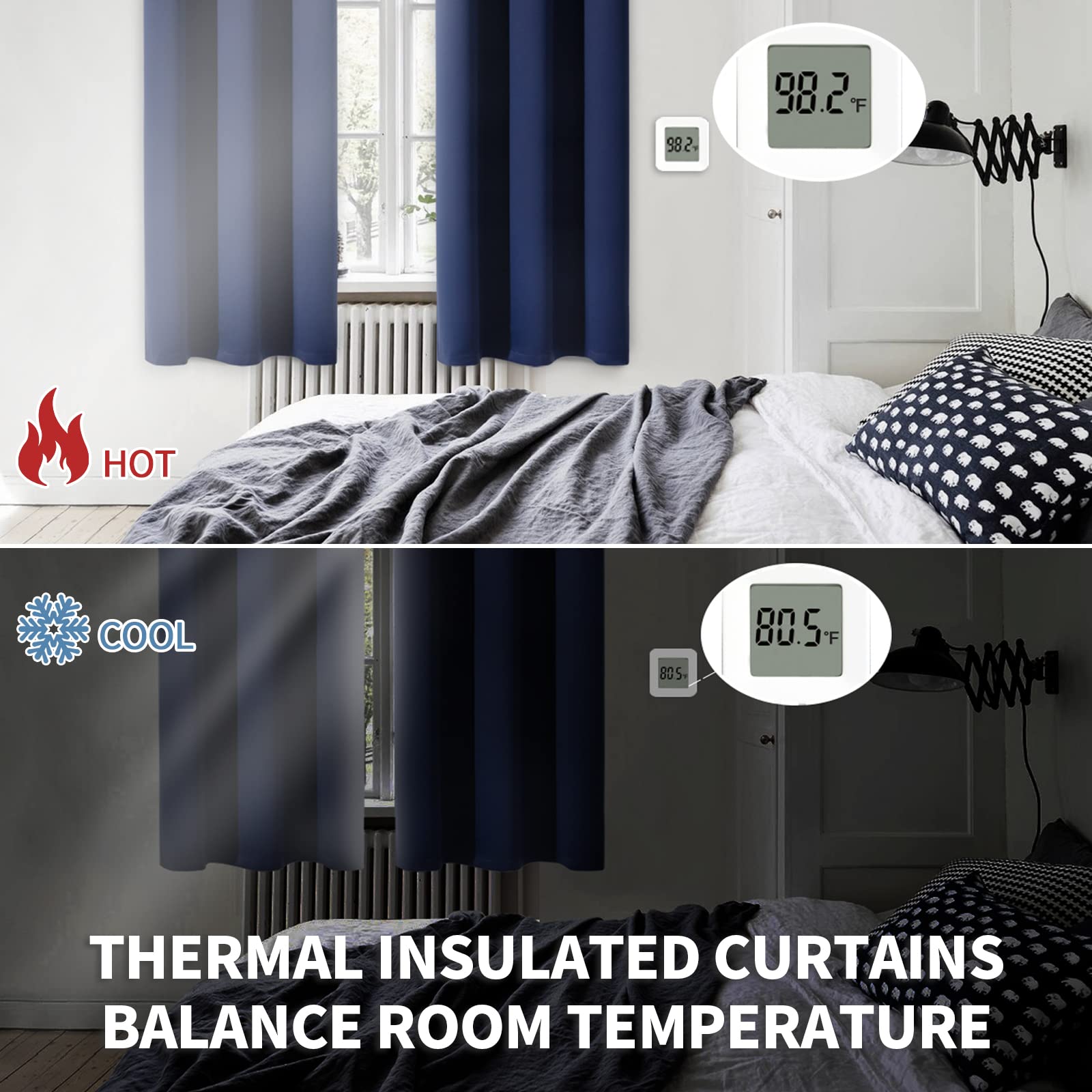 BGment rideau installé en chambre réduit lumière pour meilleure nuit