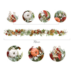 Bibelot détail citrouilles blanches et oranges apportant touche festive