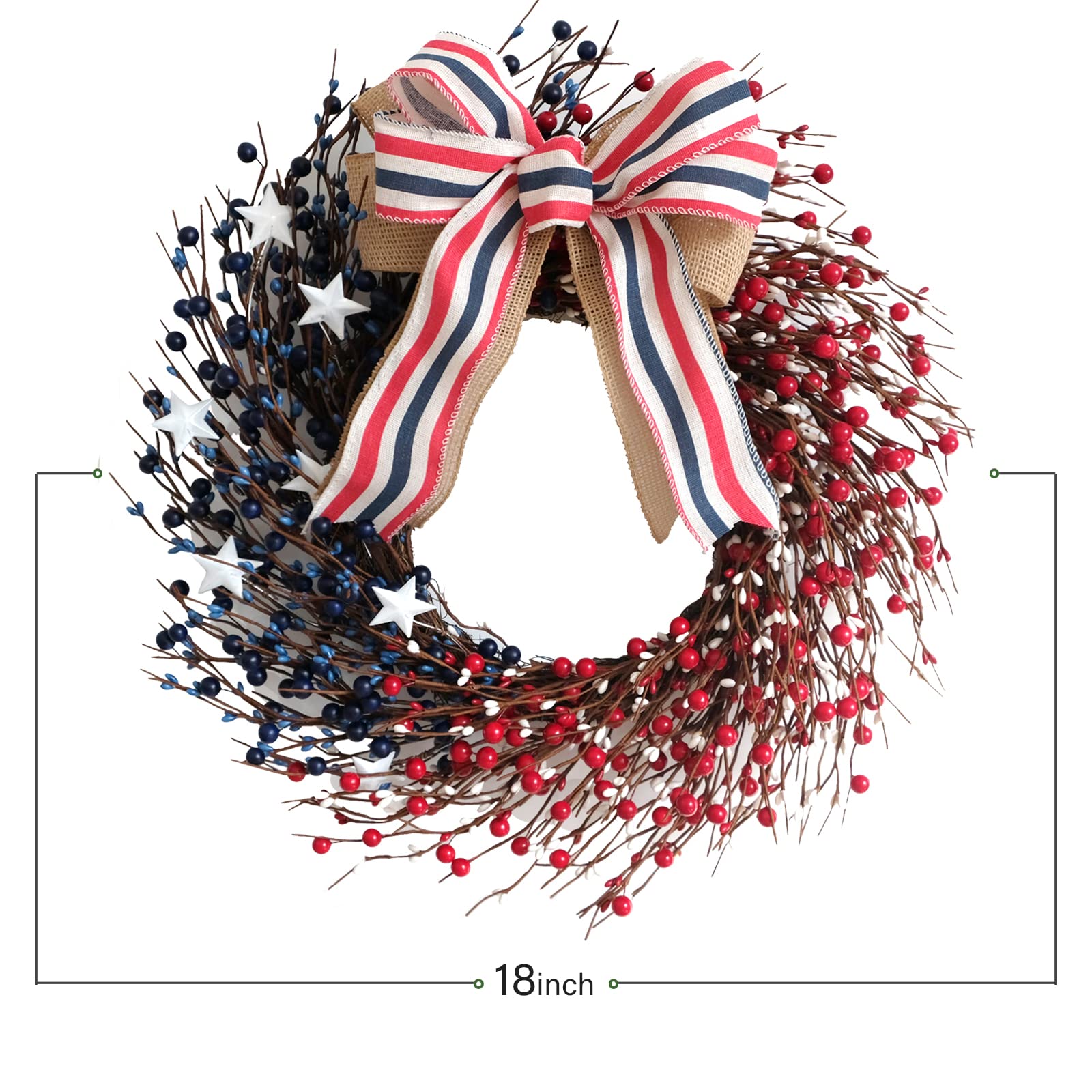 Bibelot gros plan baies rouges blanches et bleues, couleur durable