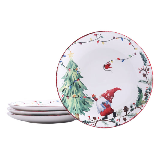 Bico assiette gnomes vue face montrant le motif festif et l'attrait visuel