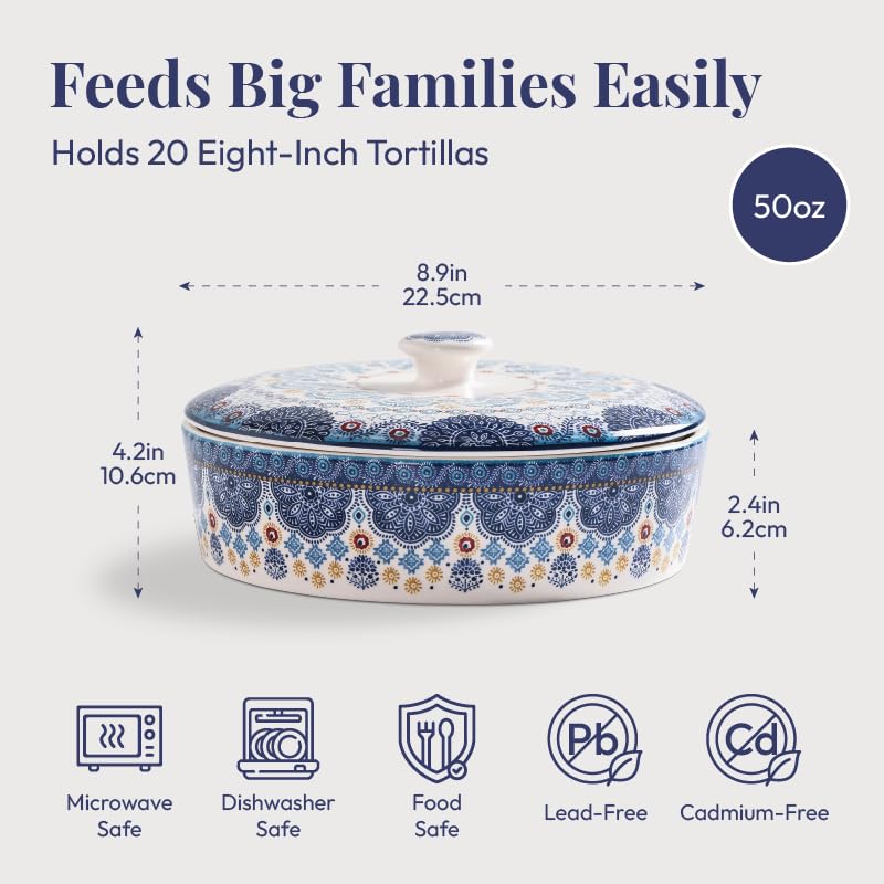 Bico chauffe-tortillas gros plan finition émaillée résistante montrant la qualité et facilité de nettoyage