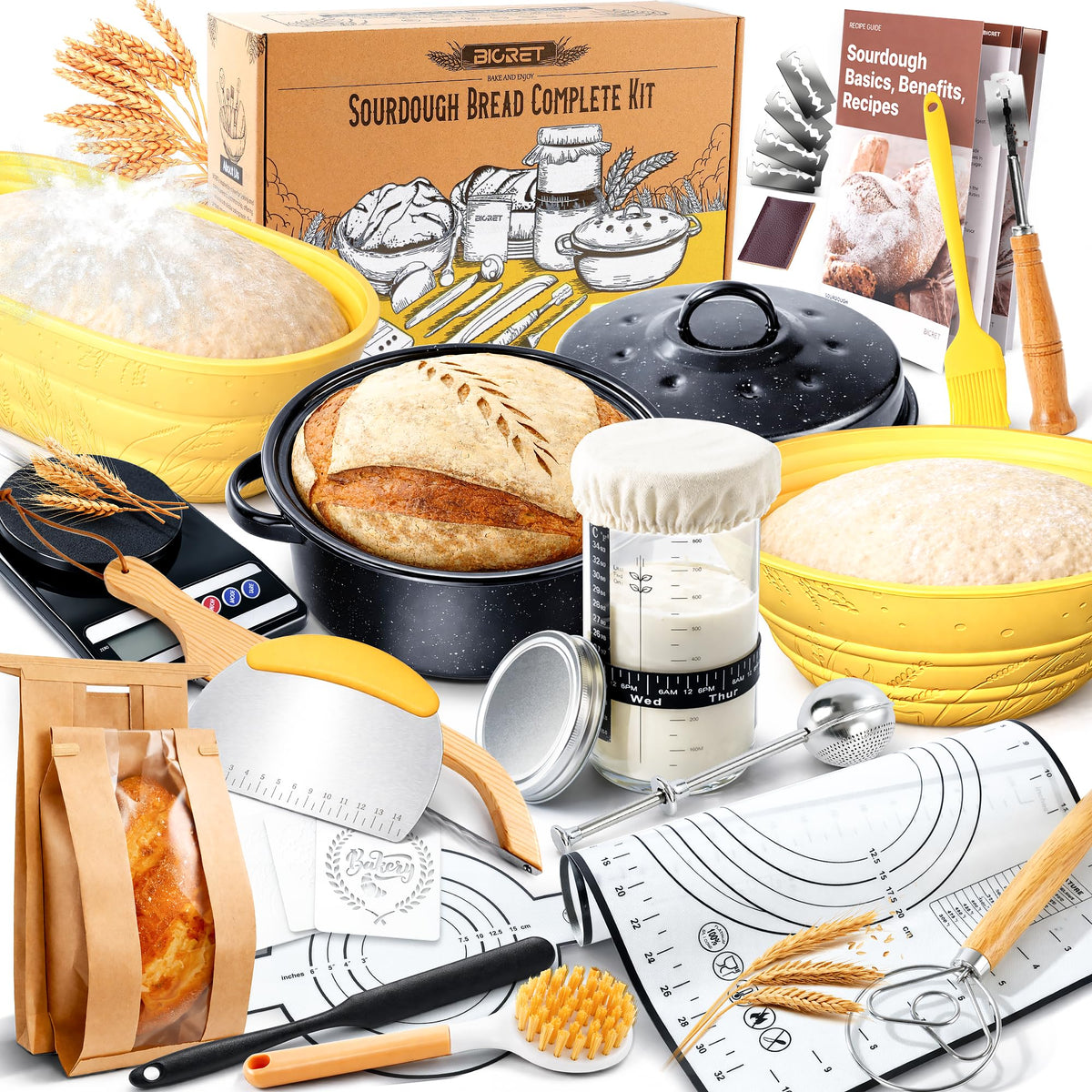 BICRET pot starter vu de face montrant marquages utiles