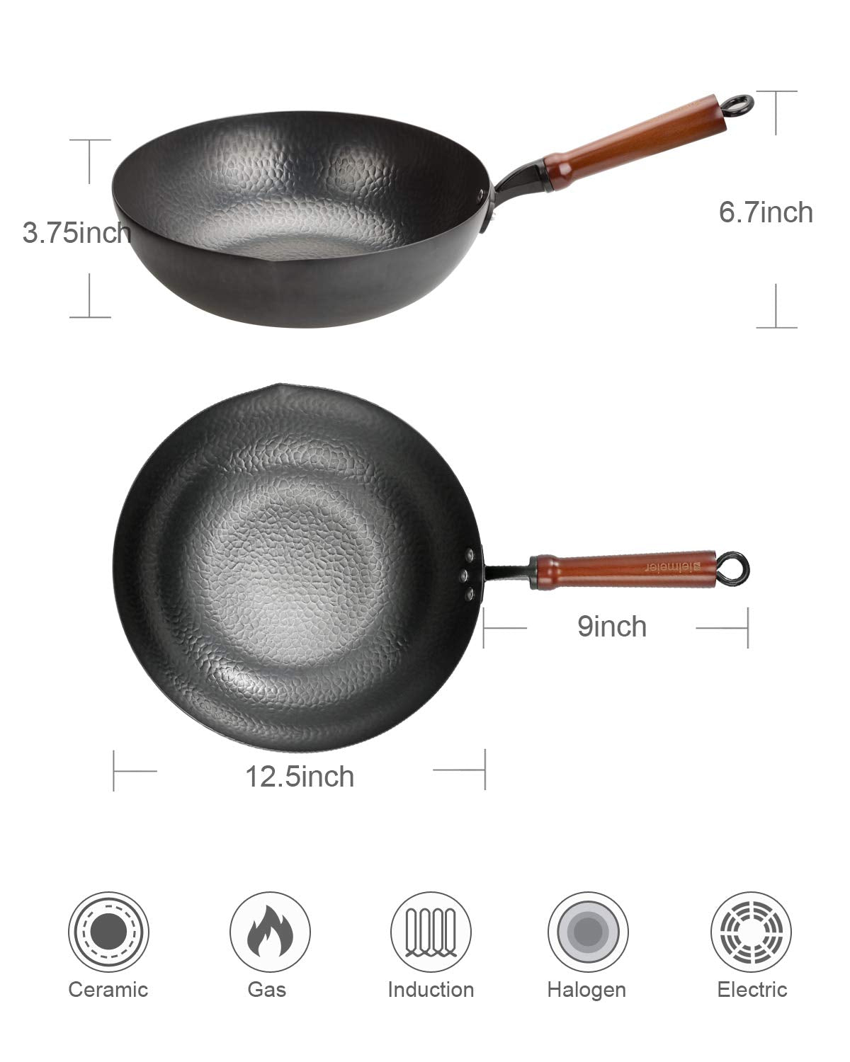 BIELMEIER wok en usage saisissant légumes montrant chaleur uniforme