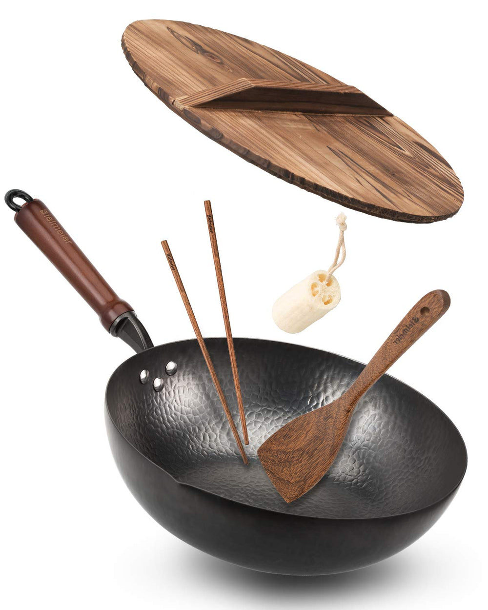 BIELMEIER wok face avant présentant emballage et style robuste