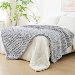 Bigacogo plaid face recto montrant motif et finition, apporte confort visuel