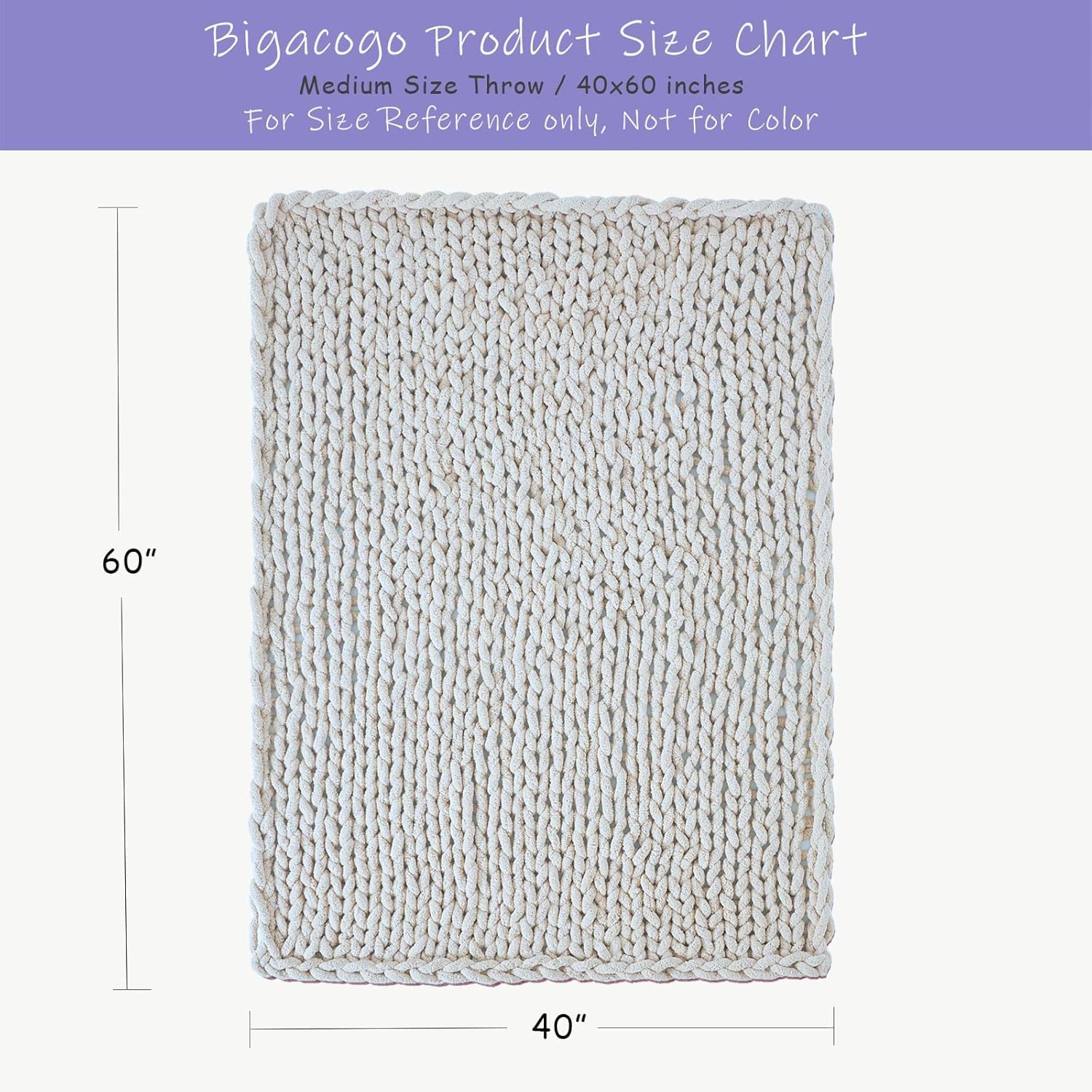 Gros plan tricot Bigacogo montrant mailles épaisses pour toucher moelleux