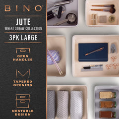BINO gros plan tressage plastique imitant jute pour finition chic
