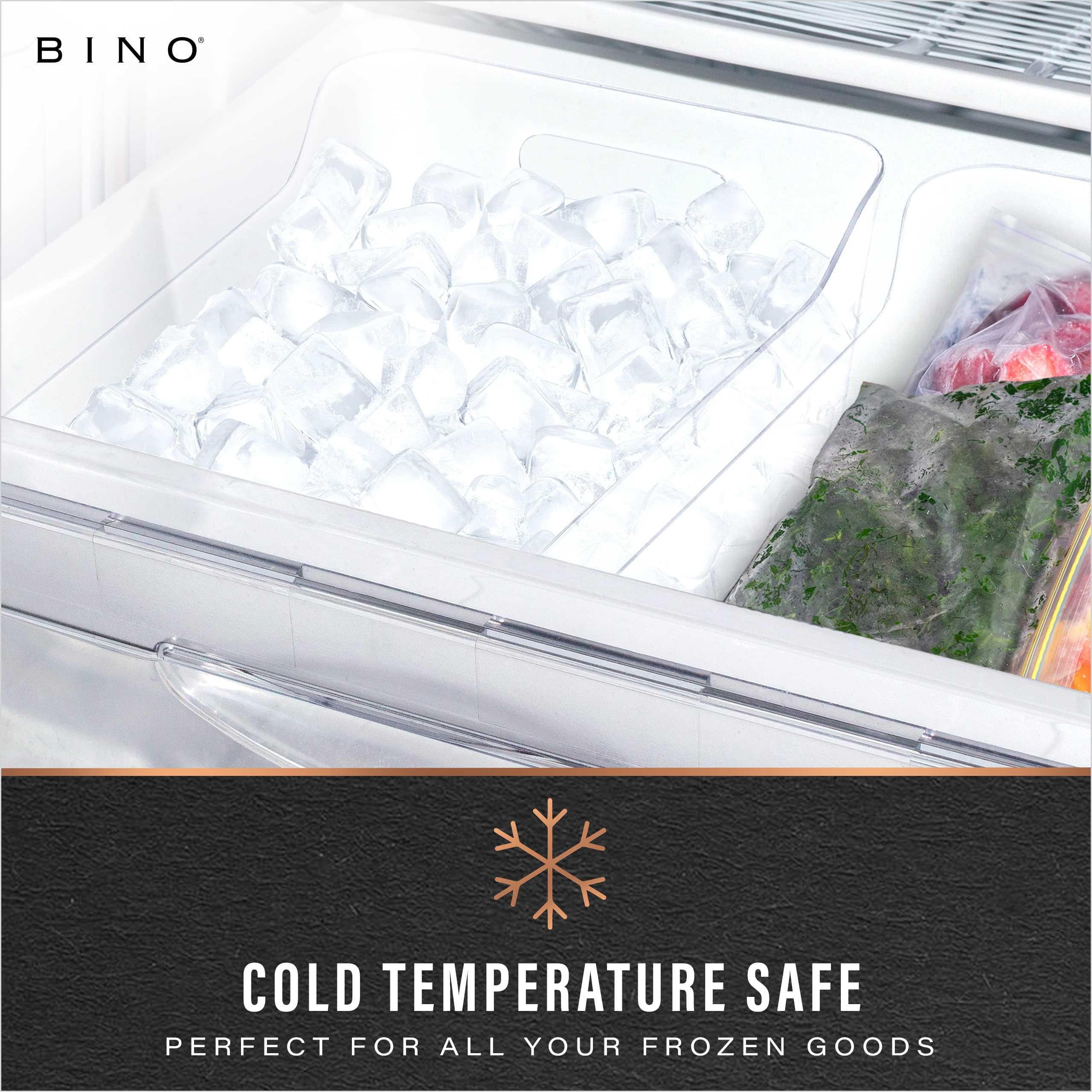 BINO bac rempli d'aliments pour garde-manger montrant organisation efficace