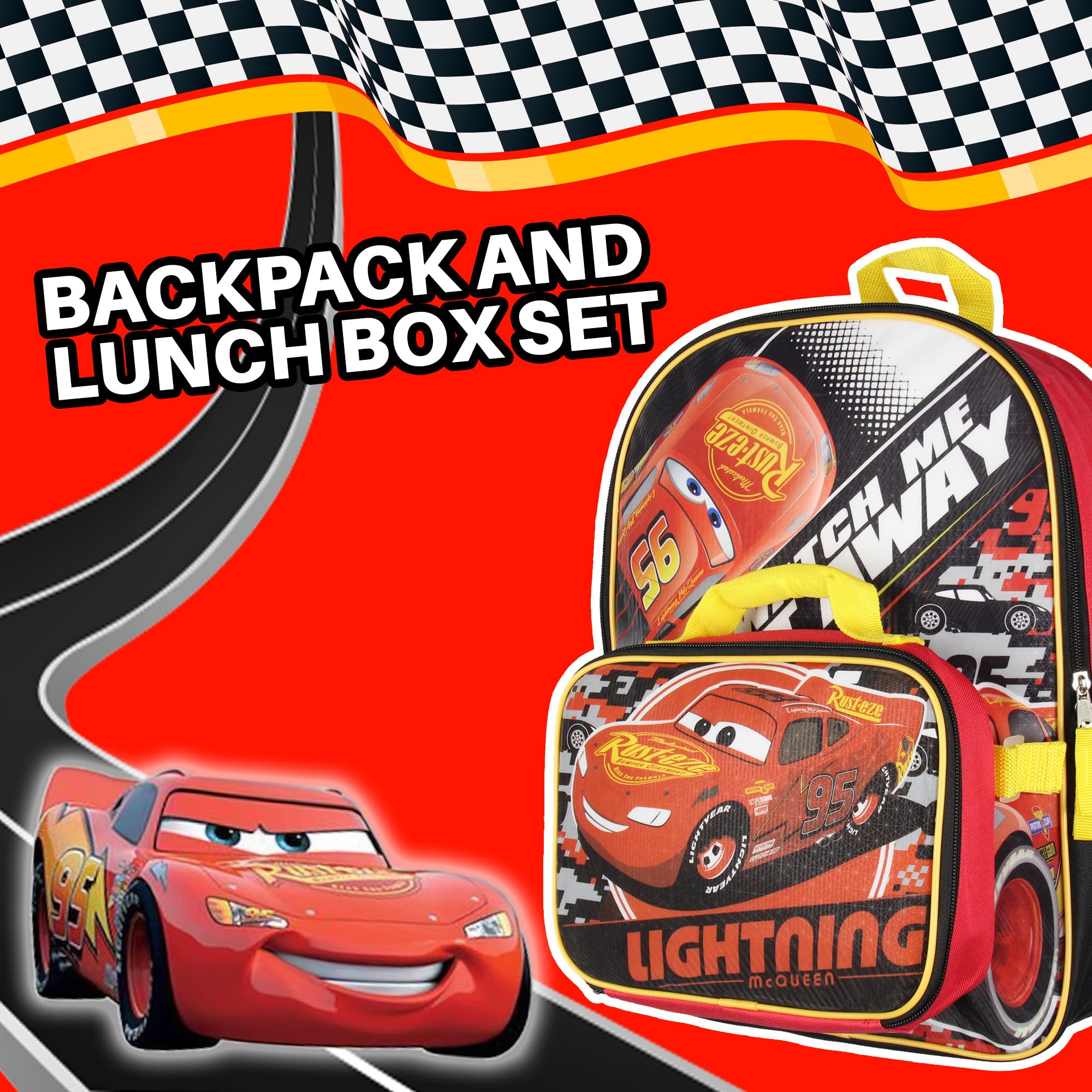 Bioworld enfant portant Lightning McQueen en contexte scolaire, utilité quotidienne