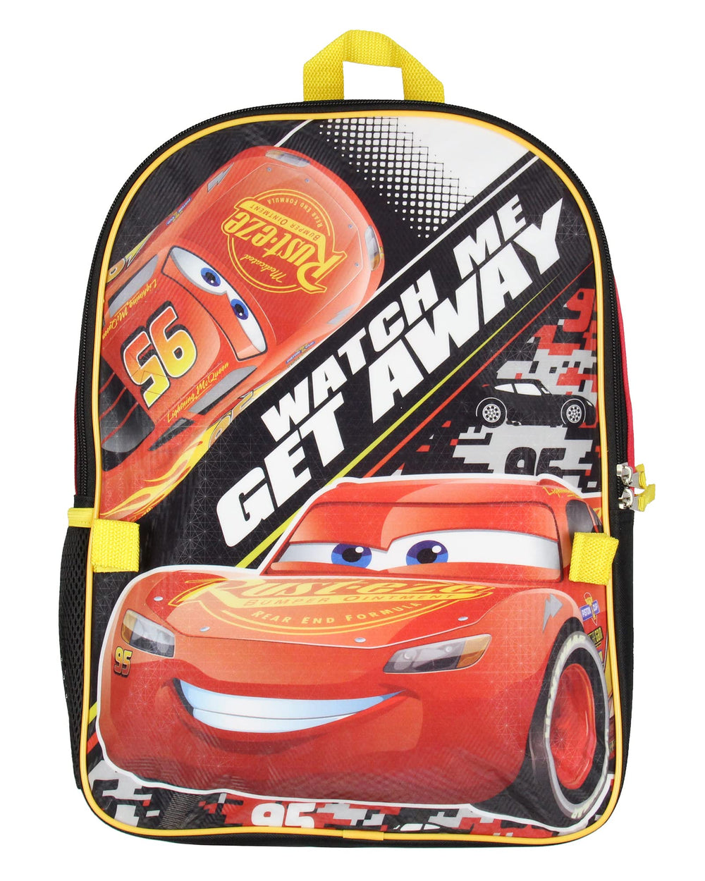 Bioworld sac à dos Lightning McQueen zoom sur l'impression, couleurs vives préservées