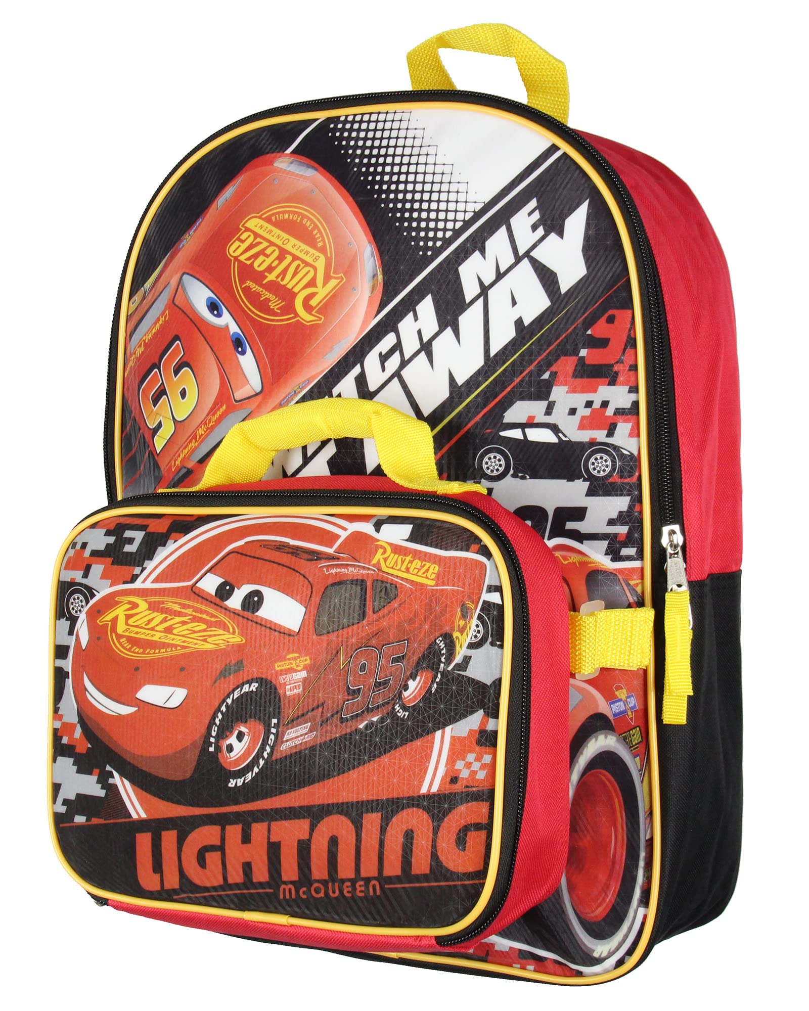 Bioworld sac à dos Lightning McQueen vue frontale, design visible et durable