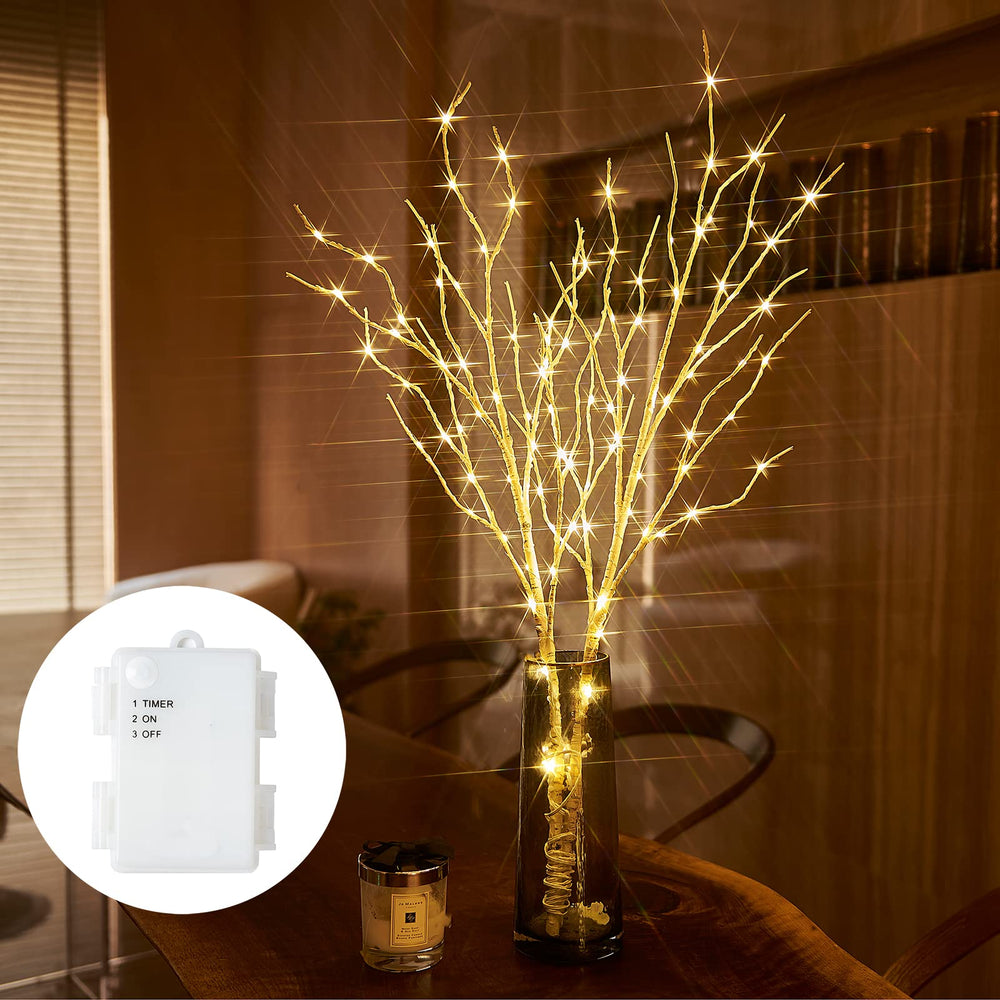 Birchlitland branche face avant illuminée apportant chaleur décorative