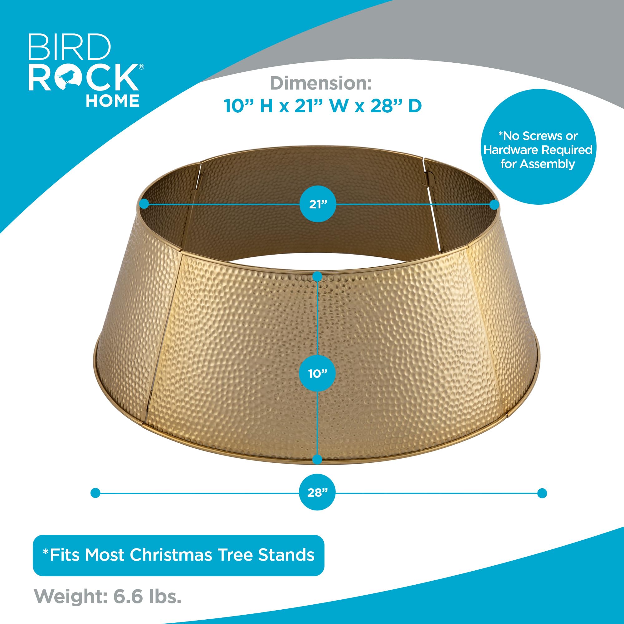 BIRDROCK HOME collier autour d’un sapin décoré montrant stabilité et style