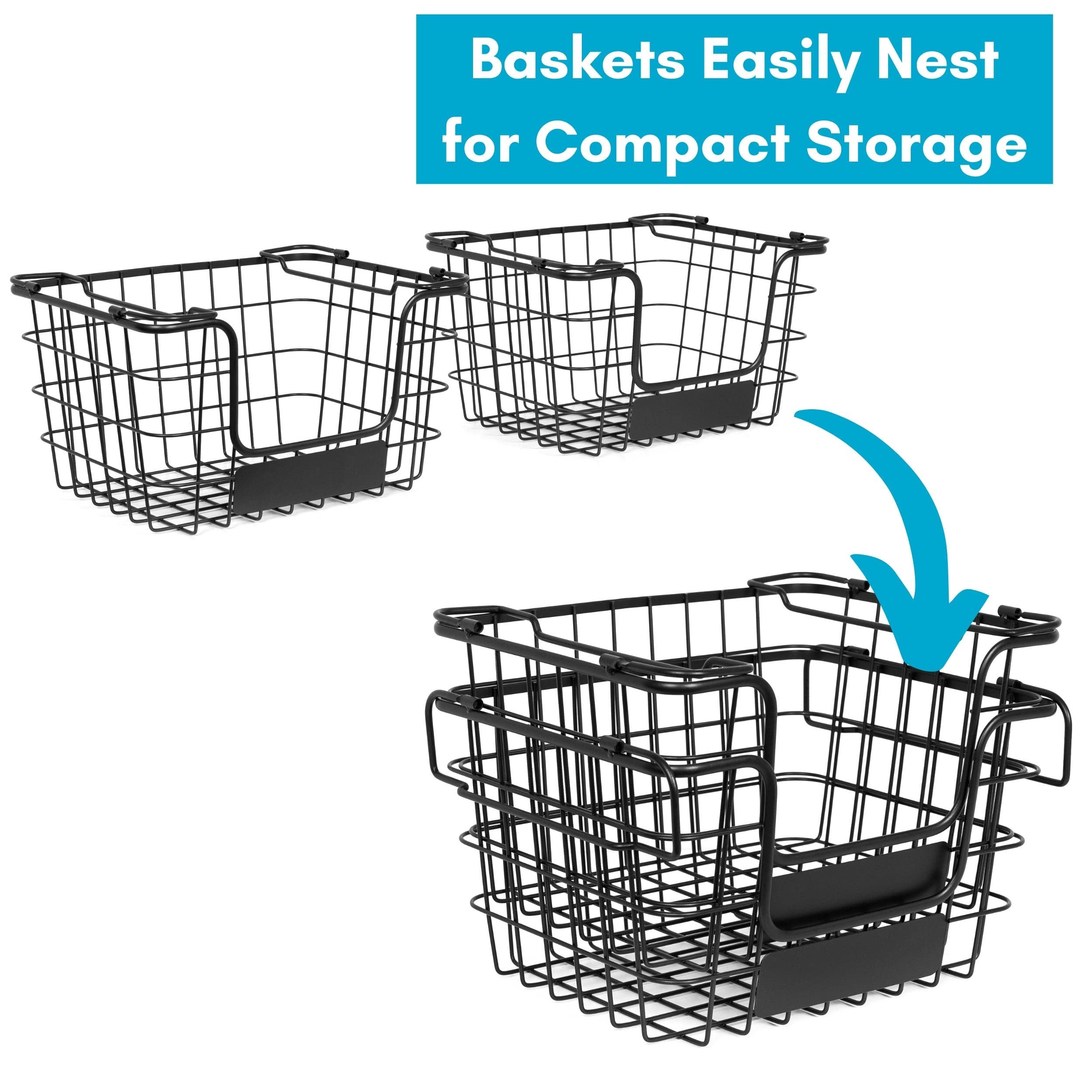 BIRDROCK HOME panier à côté d'une règle pour comparaison de taille précise