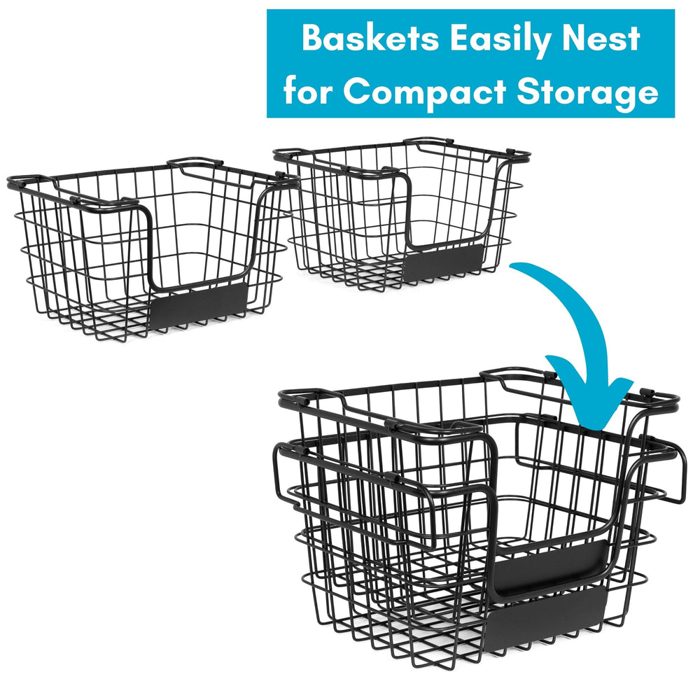 BIRDROCK HOME panier à côté d'une règle pour comparaison de taille précise