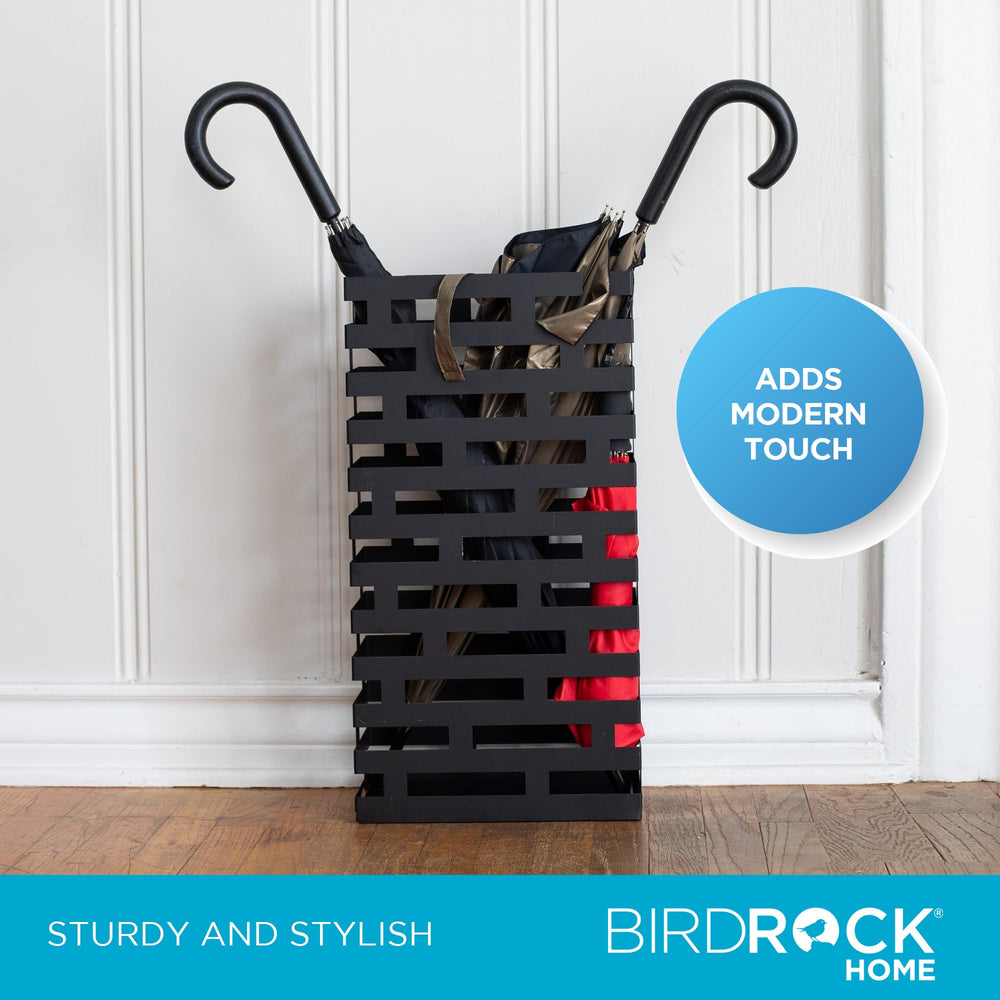 BIRDROCK HOME porte-parapluie rempli de parapluies, organisation pratique