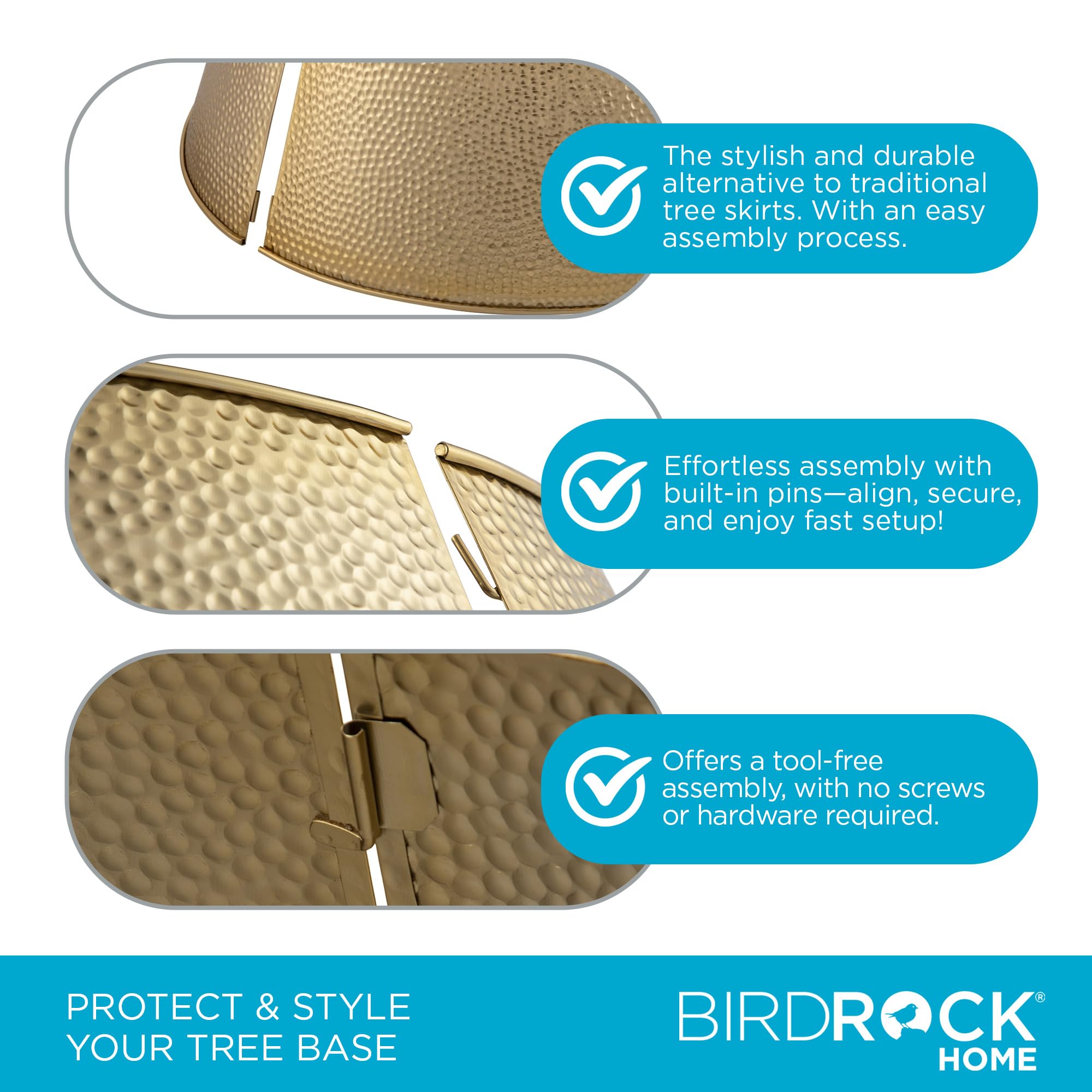 BIRDROCK HOME protection du sol montrant rétention d’aiguilles et d’eau